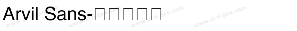 Arvil Sans字体转换